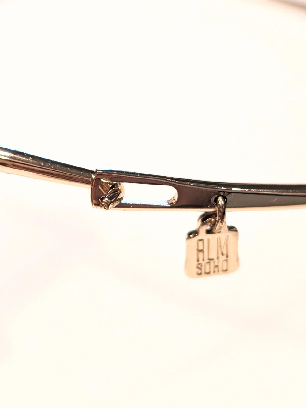 Vintage ALM SOHO Modernist Gold Collar Disc Pendant Necklace